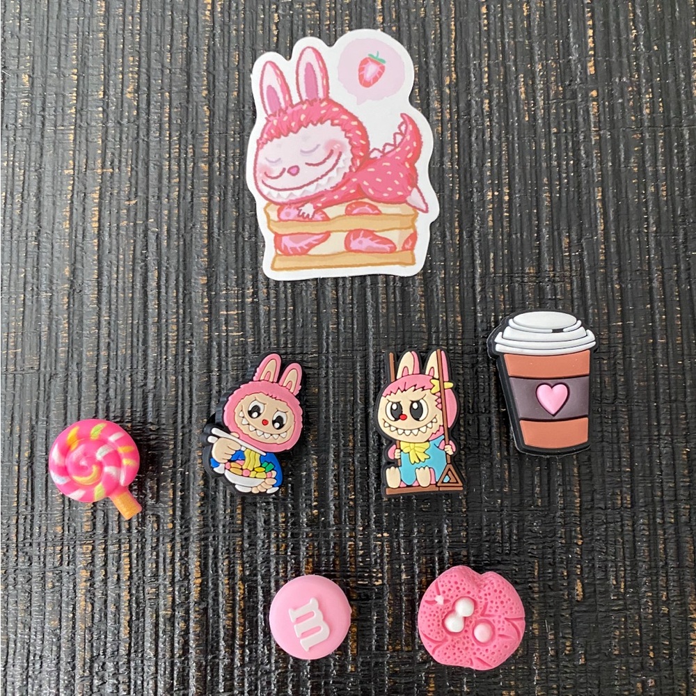 Labubu Shoe croc Charms Set